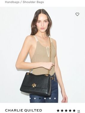 Tory Burch Charlie Quilted Shoulder Bag